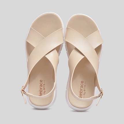 Dép Sandal Biti's Êmbrace Nữ Màu Kem Lợt BEW003100KEL
