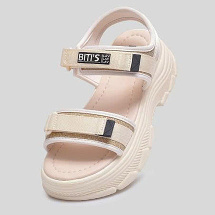Dép Sandal Biti's Nữ Tăng Chiều Cao 6cm BPW004300KEM ( Kem )