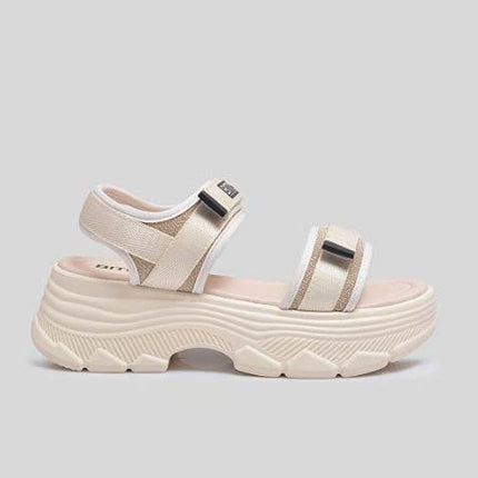 Dép Sandal Biti's Nữ Tăng Chiều Cao 6cm BPW004300KEM ( Kem )