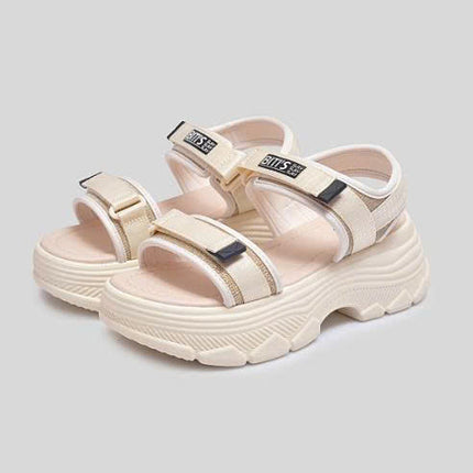 Dép Sandal Biti's Nữ Tăng Chiều Cao 6cm BPW004300KEM ( Kem )