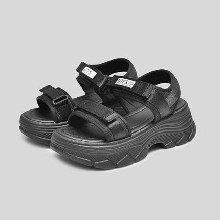 Dép Sandal Biti's Nữ Tăng Chiều Cao 6cm BPW004300DEN ( Đen )