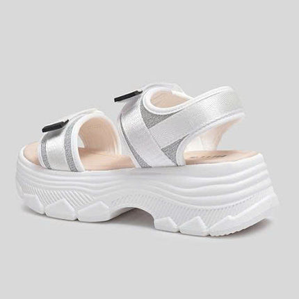 Dép Sandal Biti's Nữ Tăng Chiều Cao 6cm BPW004300TRG ( Trắng )