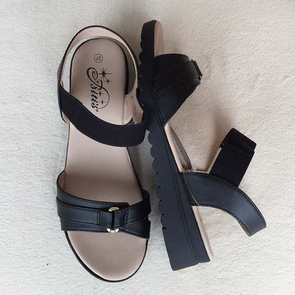 Dép Sandal Si - PU Nữ Biti's BTW000288DEN (Đen)