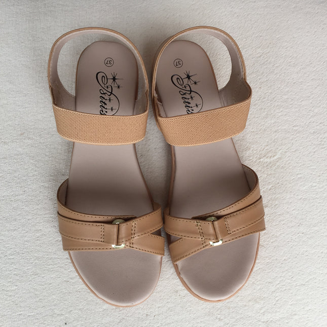 Dép Sandal Si - PU Nữ Biti's BTW000288NAU (Nâu)