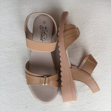 Dép Sandal Si - PU Nữ Biti's BTW000288NAU (Nâu)