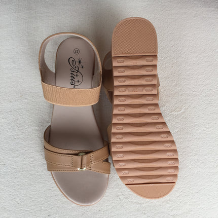 Dép Sandal Si - PU Nữ Biti's BTW000288NAU (Nâu)